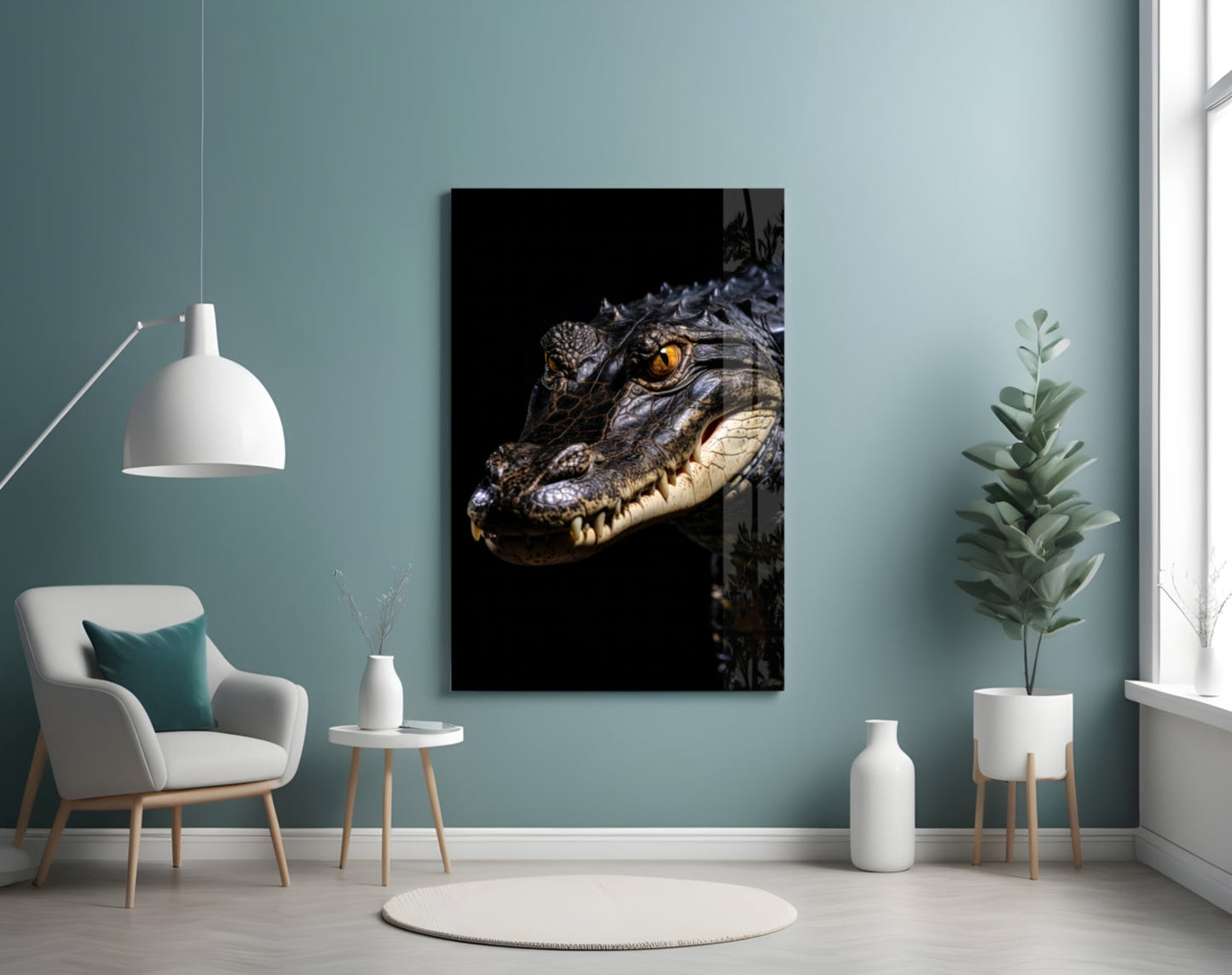 Eyes of the Swamp Glass Wall Art