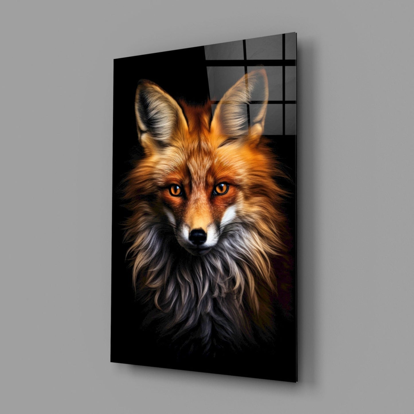Eyes of the Fox Glass Wall Art