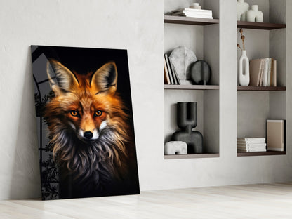 Eyes of the Fox Glass Wall Art