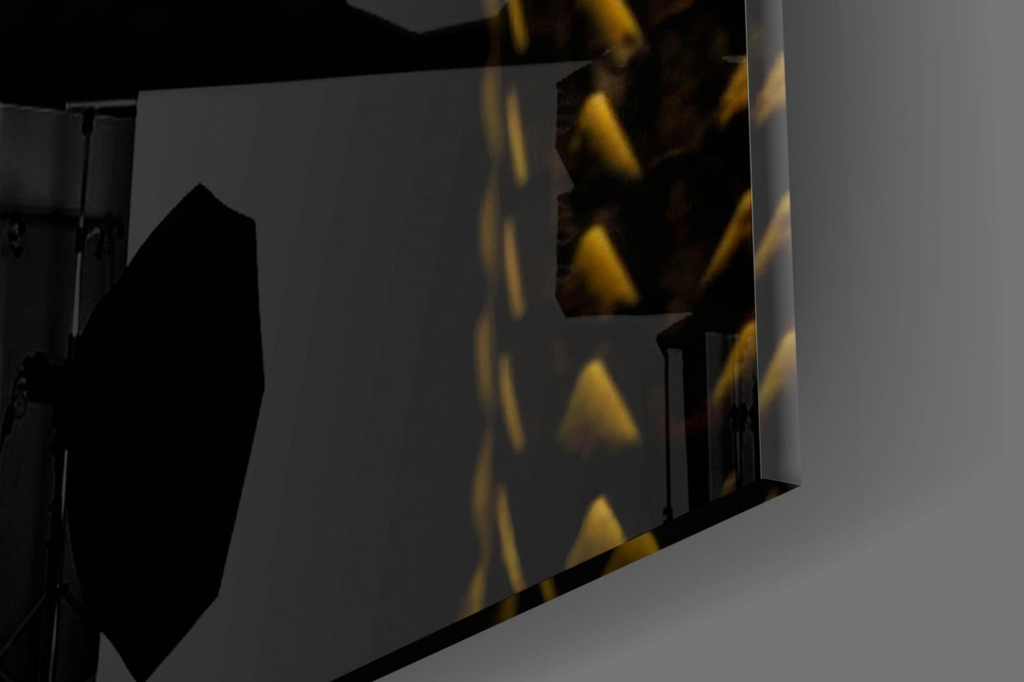Black and Yellow Viper Glass Wall Art