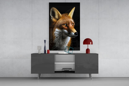 The Secret of the Fox Glass Wall Art