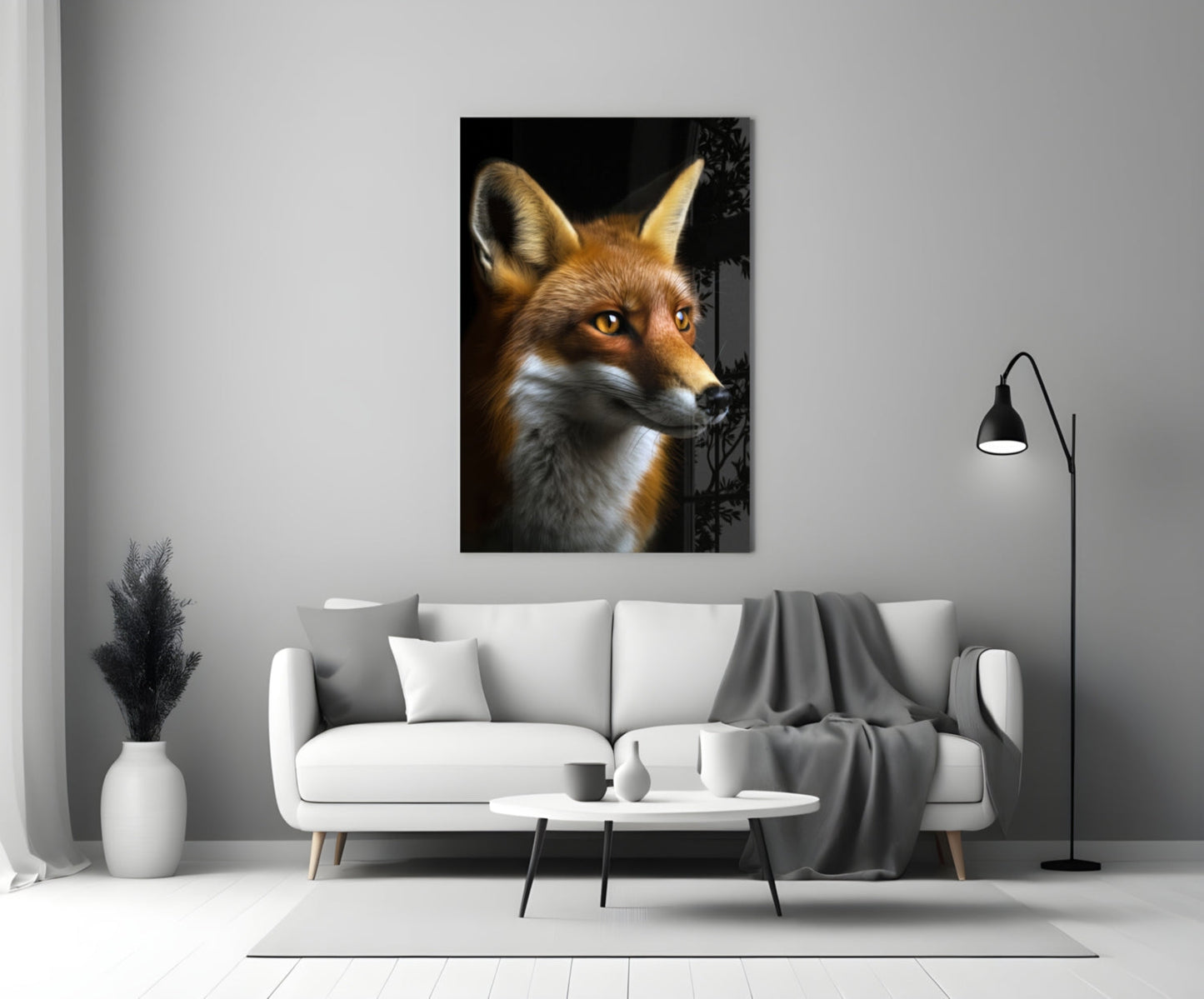 The Secret of the Fox Glass Wall Art