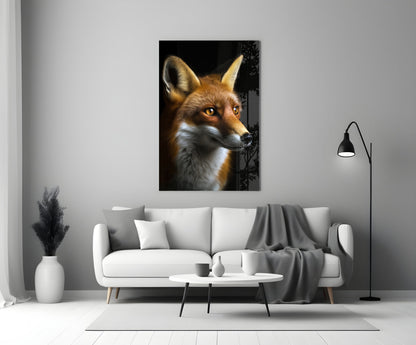 The Secret of the Fox Glass Wall Art