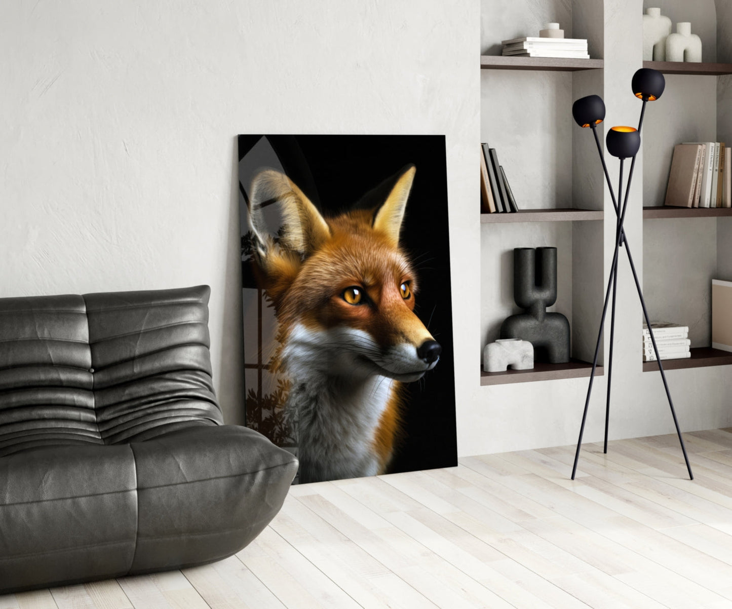The Secret of the Fox Glass Wall Art