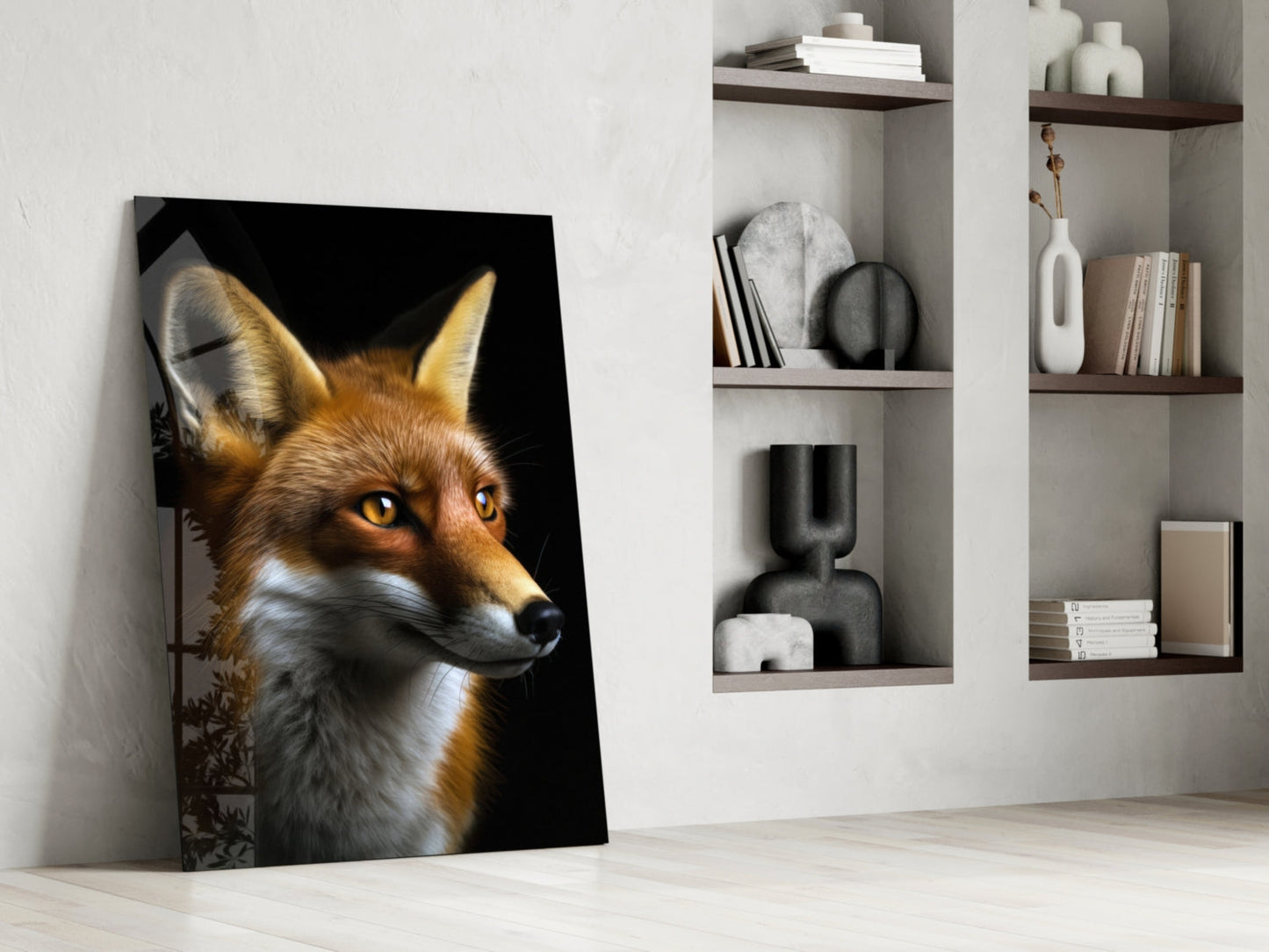 The Secret of the Fox Glass Wall Art