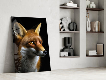 The Secret of the Fox Glass Wall Art