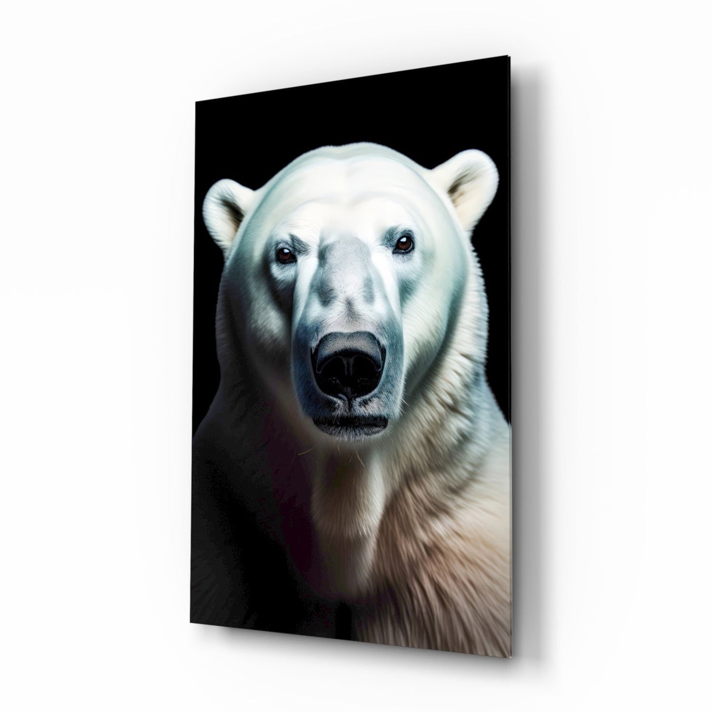 Polar Bear Glass Wall Art