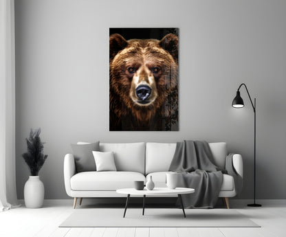 Grizzly Bear Glass Wall Art