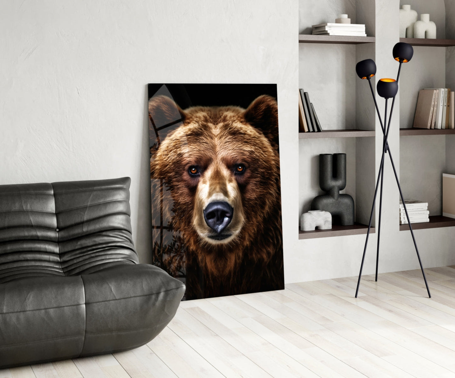 Grizzly Bear Glass Wall Art