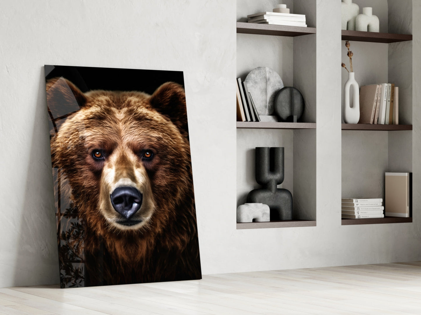 Grizzly Bear Glass Wall Art