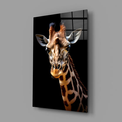 Gentle Giraffe Glass Wall Art
