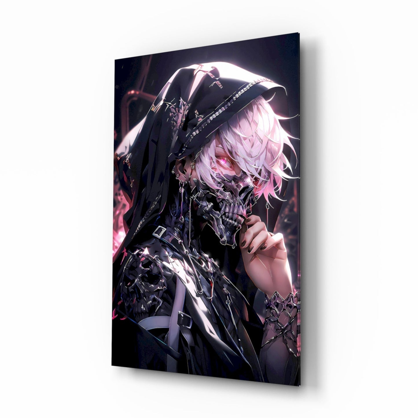 Shadow queen dark fantasy glass wall art