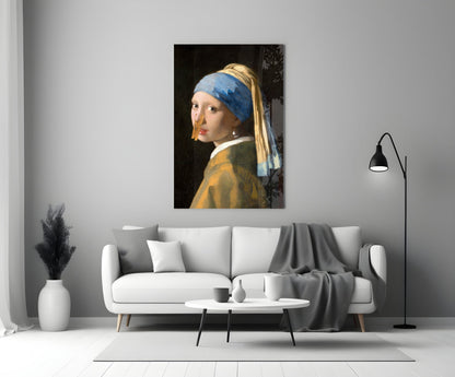 Girl with a Clothespin Glass Wall Art