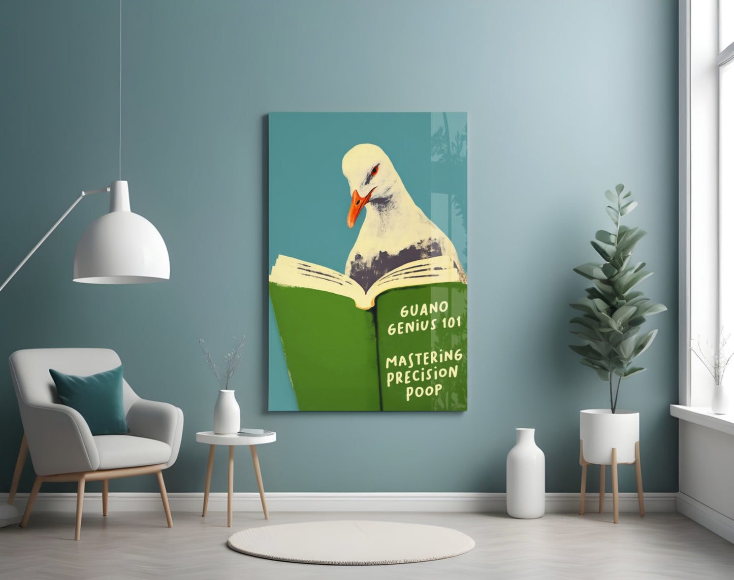 Seagull Science Glass Wall Art