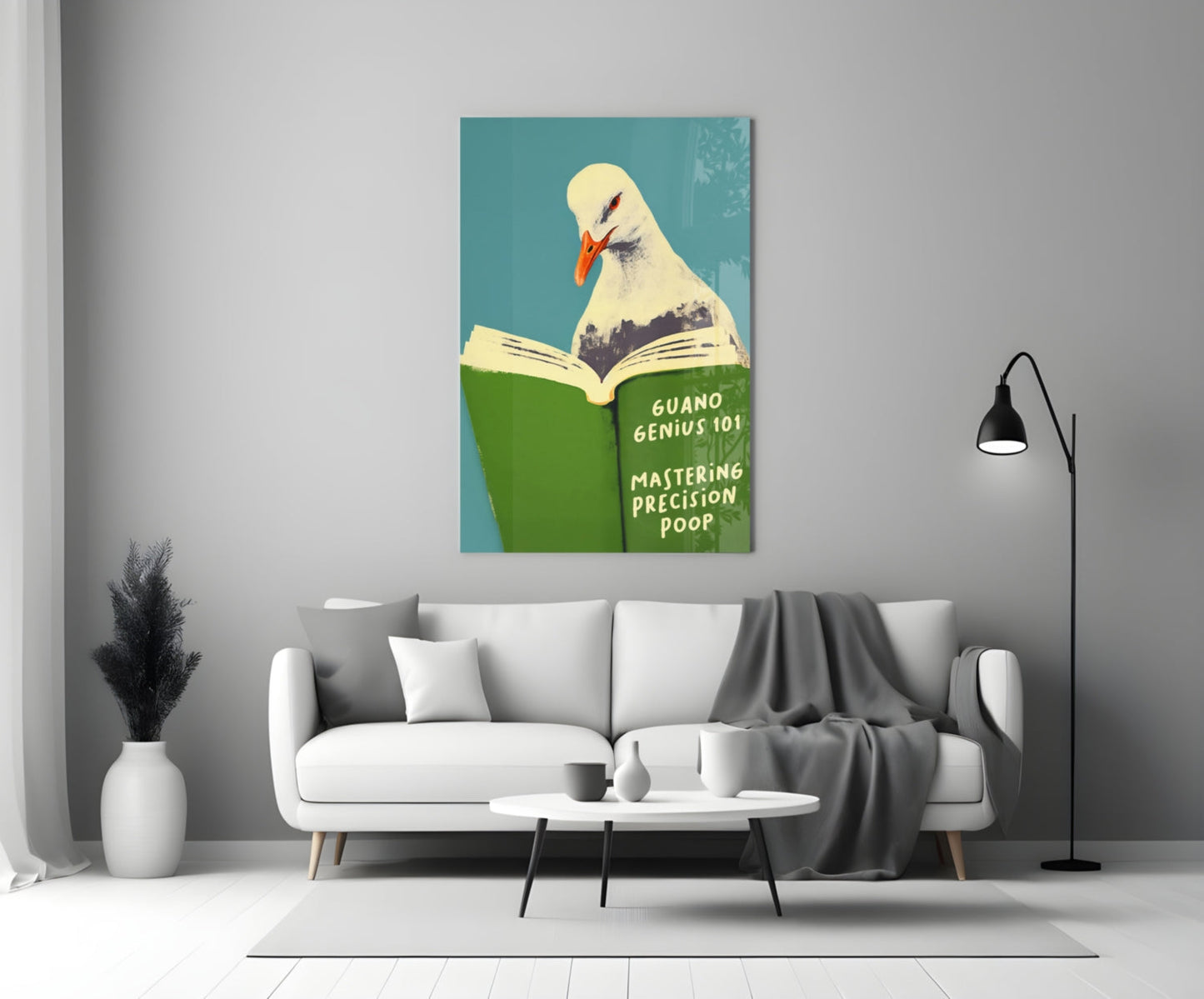 Seagull Science Glass Wall Art