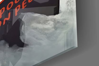 Wise Seagull Deep Blue Glass Wall Art