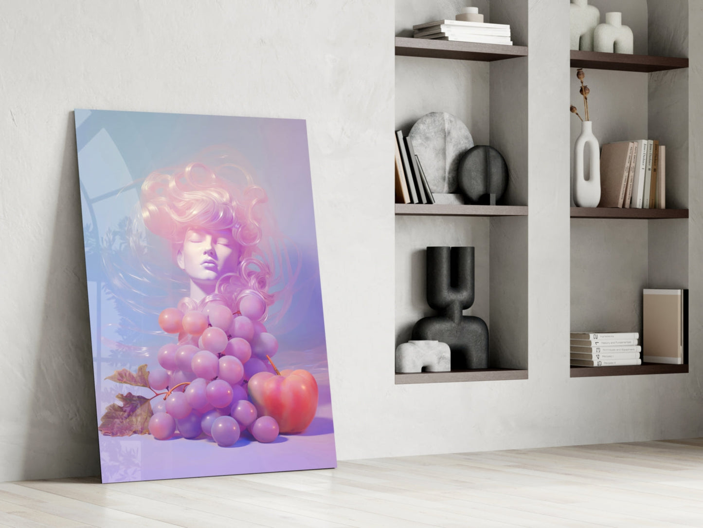 Grape Goddess Glass Wall Art