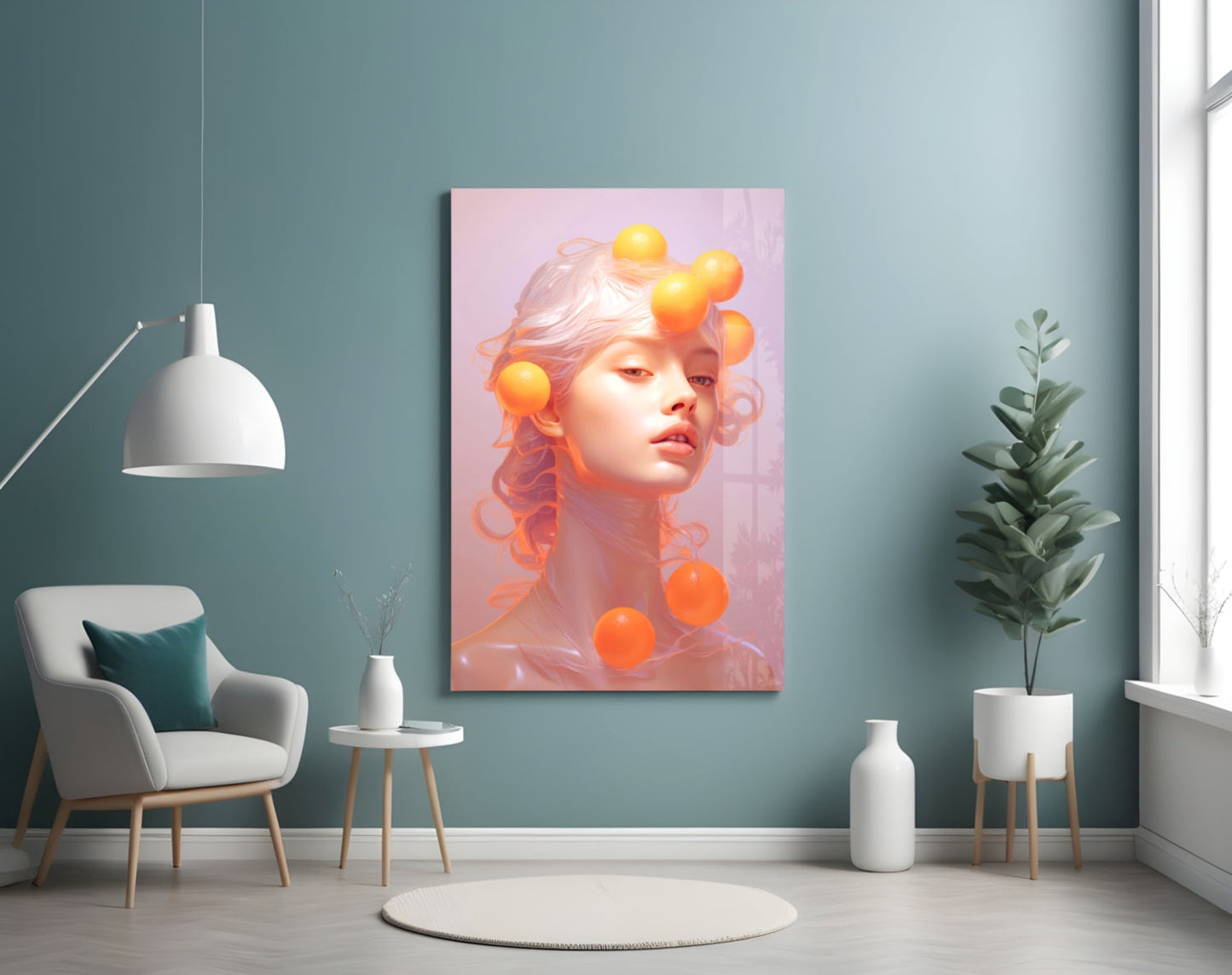 Queen of Orange Glass Wall Art