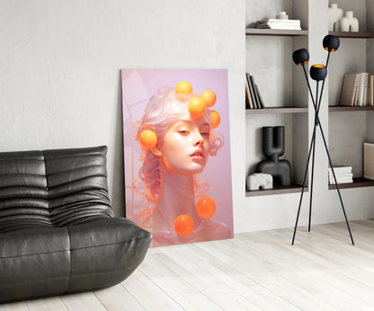 Queen of Orange Glass Wall Art