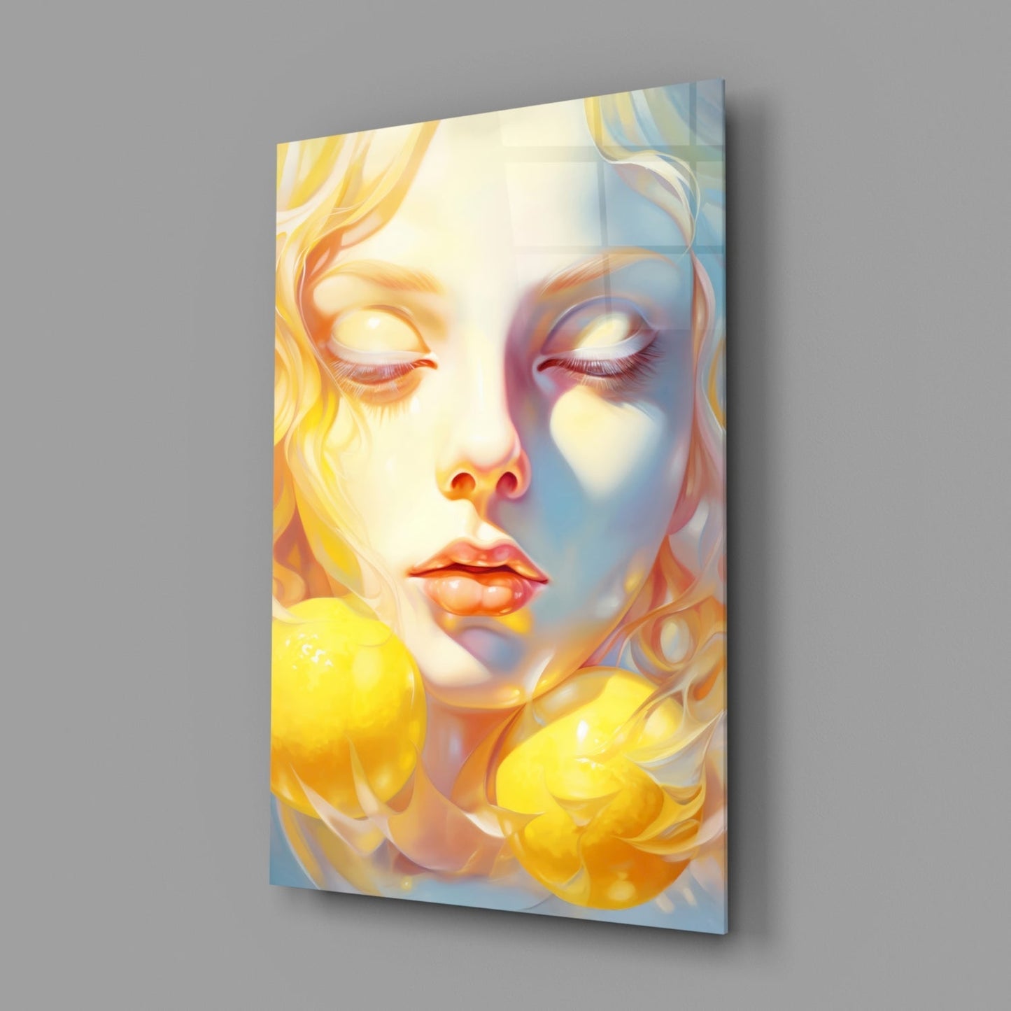Lemony Dreams Glass Wall Art