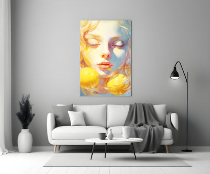Lemony Dreams Glass Wall Art