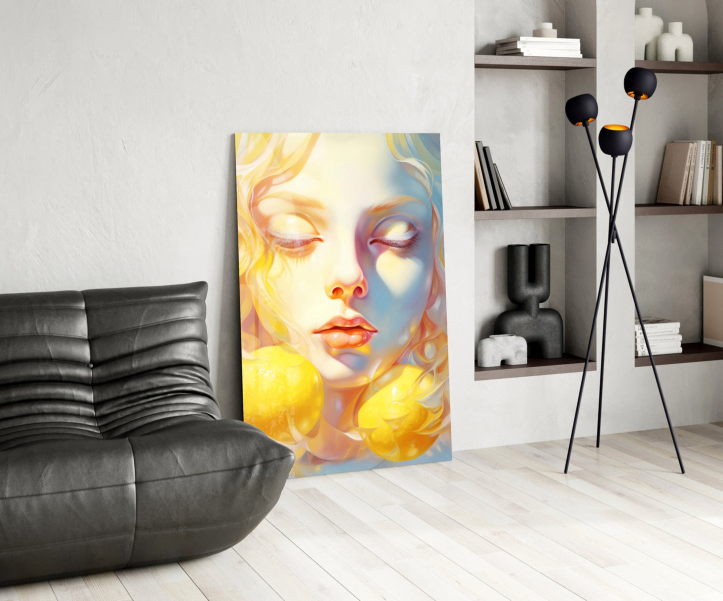 Lemony Dreams Glass Wall Art