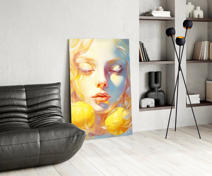 Lemony Dreams Glass Wall Art