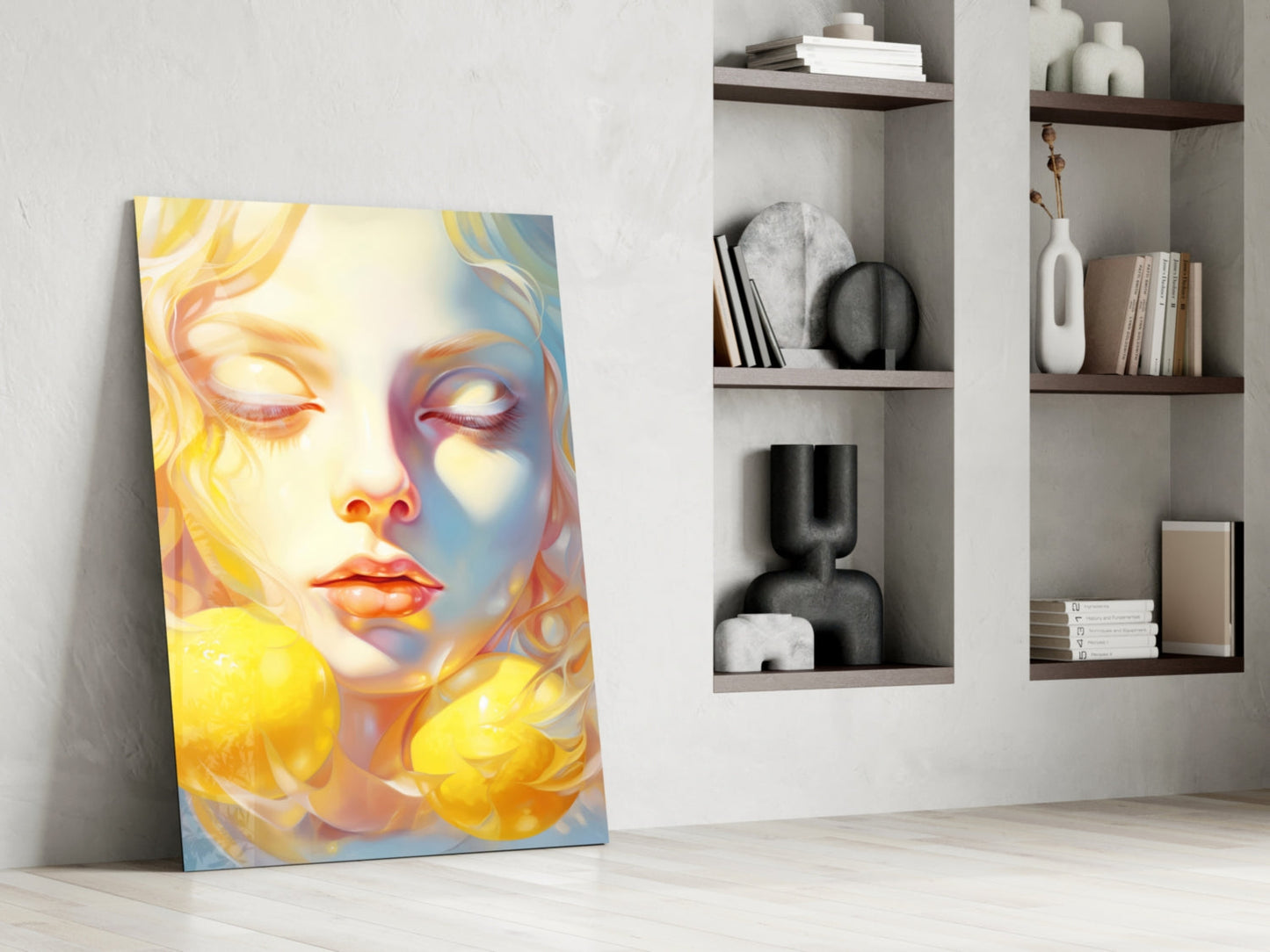 Lemony Dreams Glass Wall Art