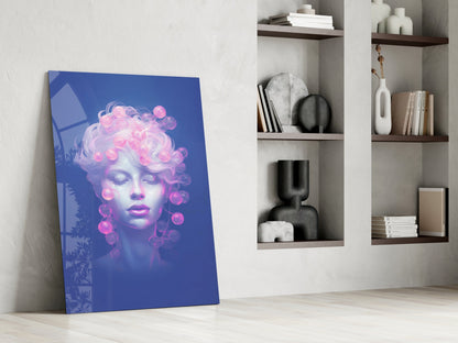 Pink Bubbles Glass Wall Art