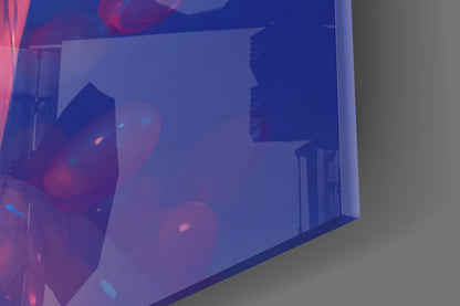 Pink Bubbles Glass Wall Art