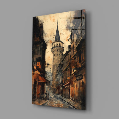 Galata Street Glass Wall Art