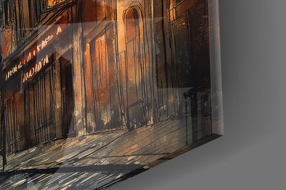 Galata Street Glass Wall Art