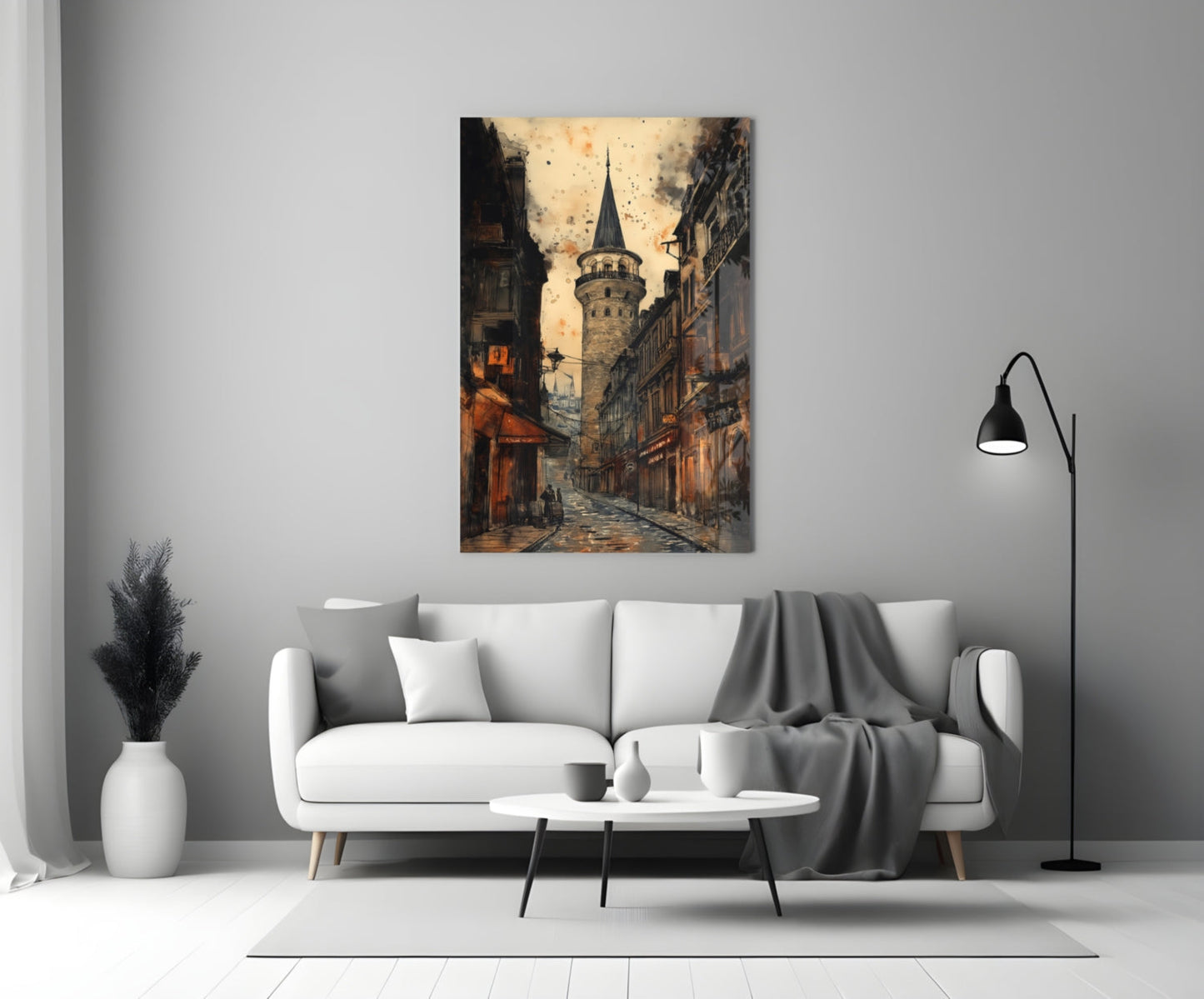 Galata Street Glass Wall Art
