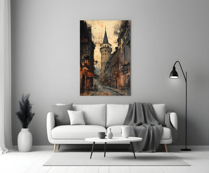Galata Street Glass Wall Art