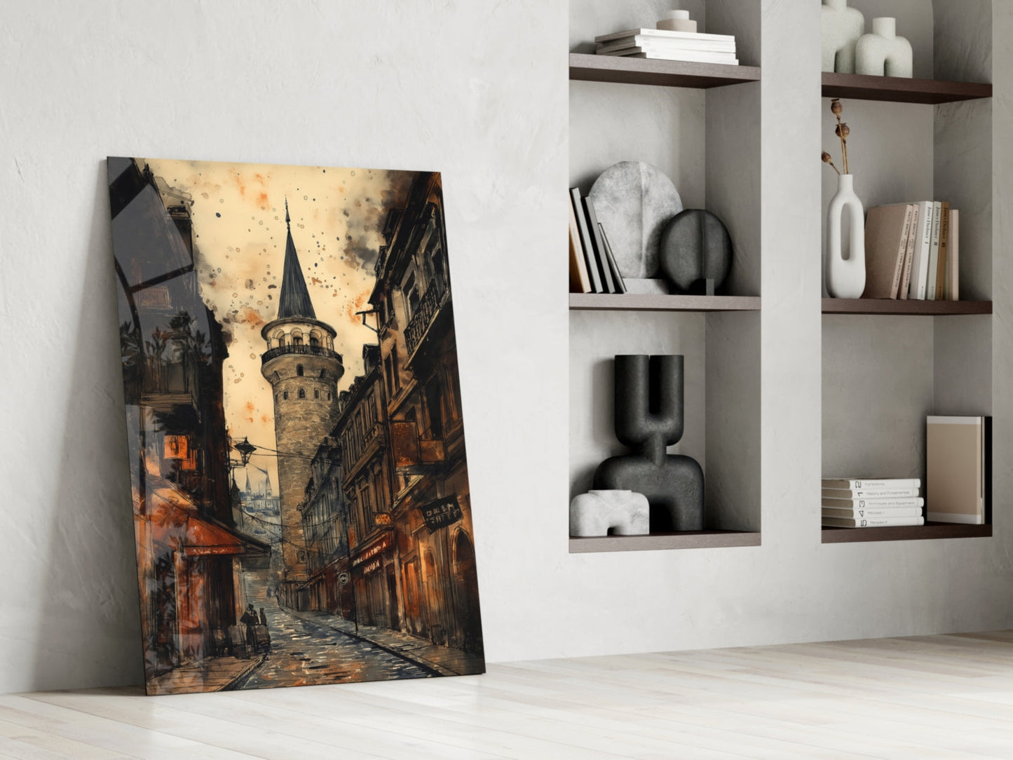 Galata Street Glass Wall Art