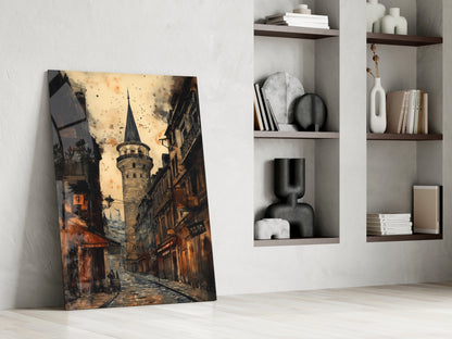 Galata Street Glass Wall Art