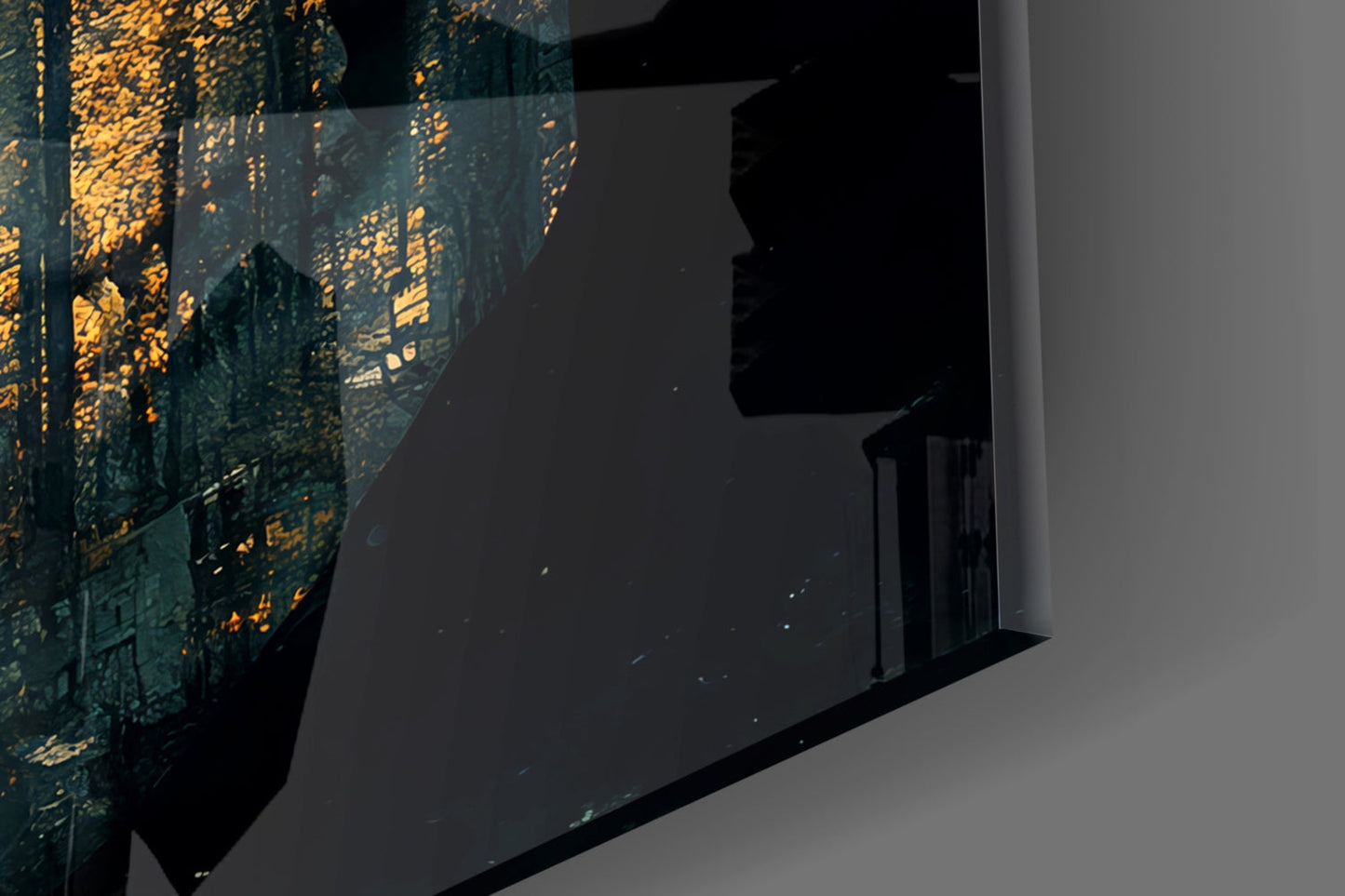 City Skull Glass Wall Art