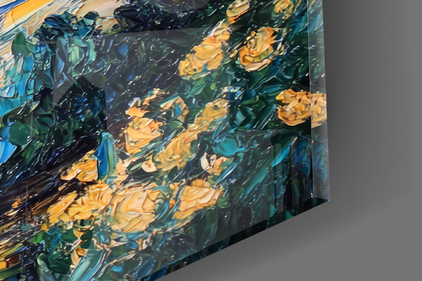 Starry Night Glass Wall Art