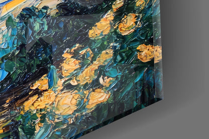 Starry Night Glass Wall Art