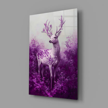 Purple Deer Glass Wall Art