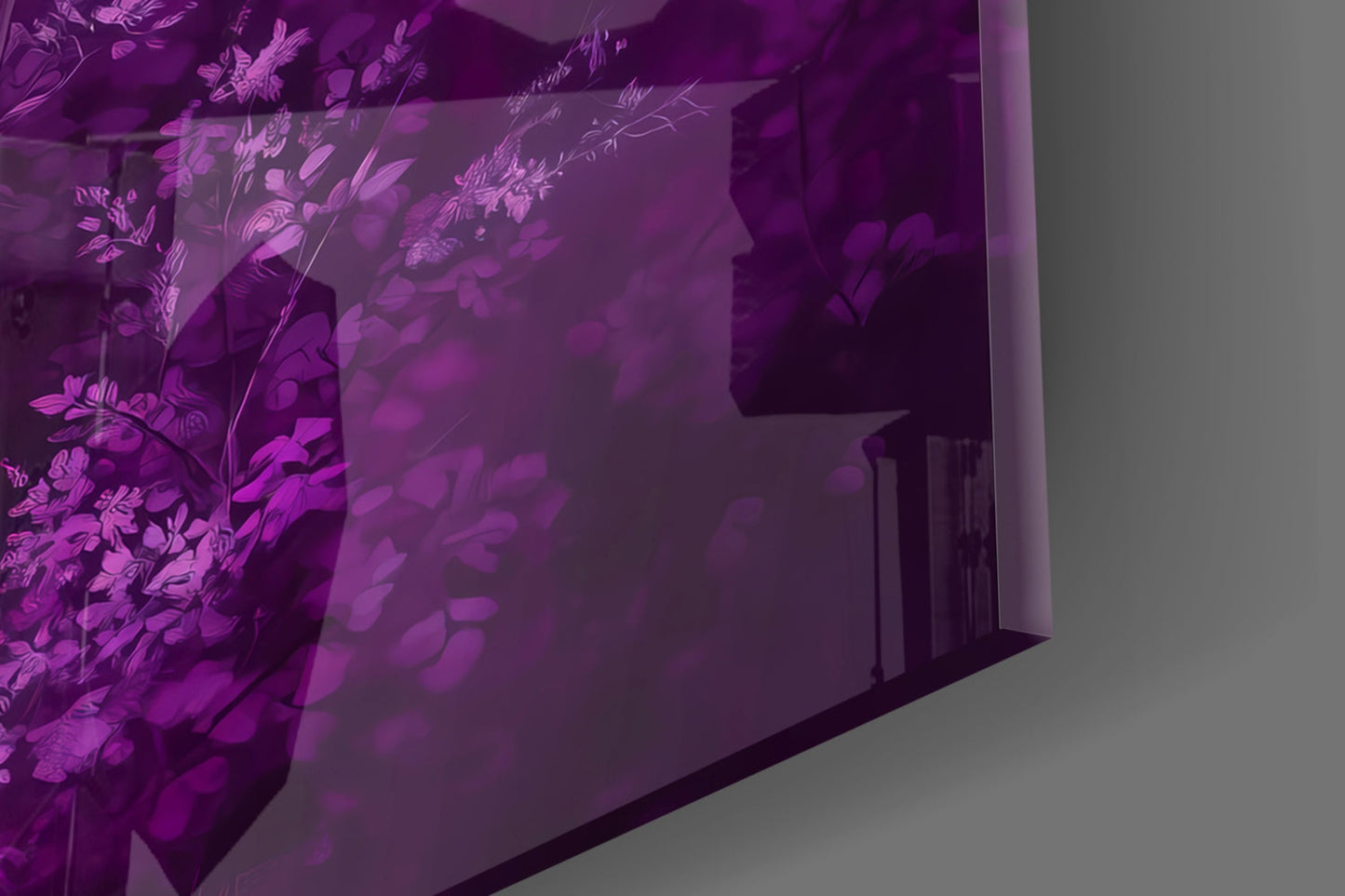 Purple Deer Glass Wall Art