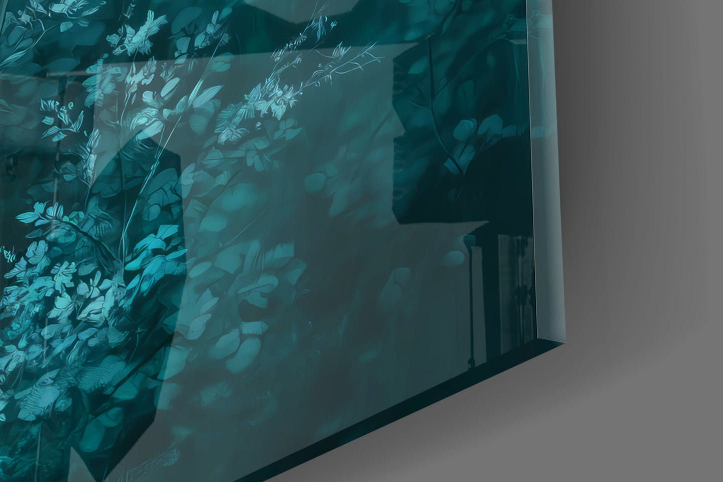 Mint Deer Glass Wall Art