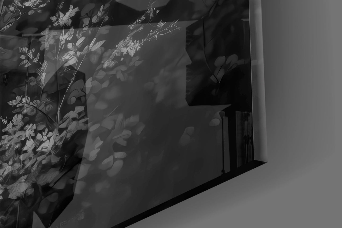 Monochrome Deer Glass Wall Art