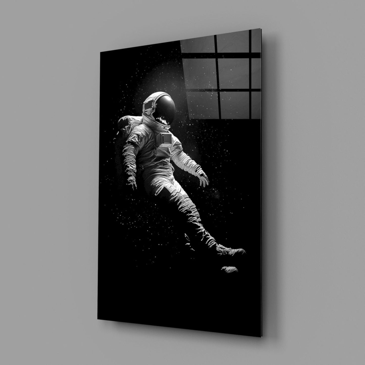 Loneliness in Space Glass Wall Art