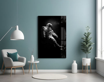 Loneliness in Space Glass Wall Art