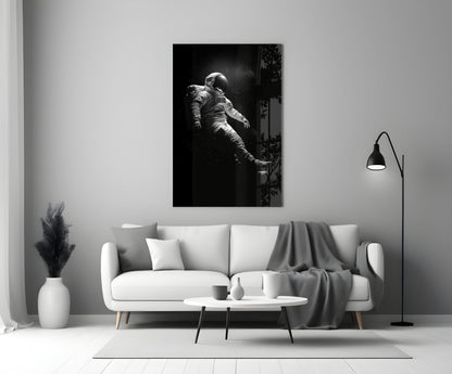 Loneliness in Space Glass Wall Art