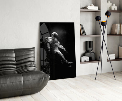 Loneliness in Space Glass Wall Art