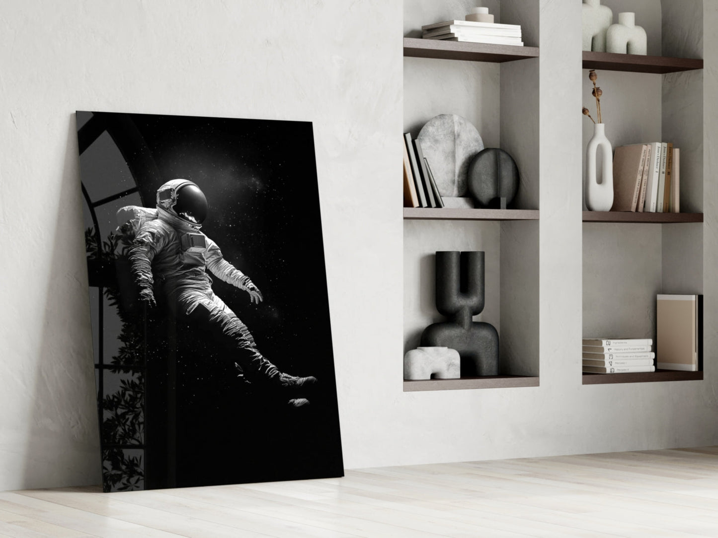 Loneliness in Space Glass Wall Art