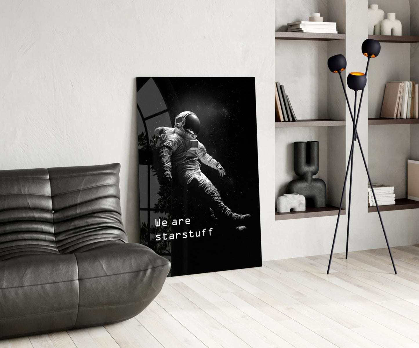 Loneliness in Space Glass Wall Art