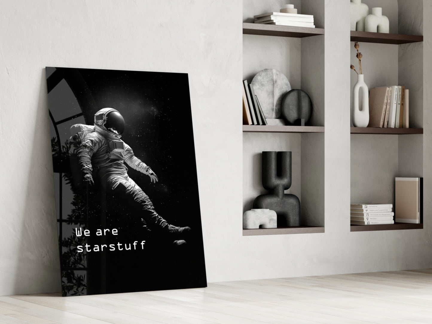Loneliness in Space Glass Wall Art